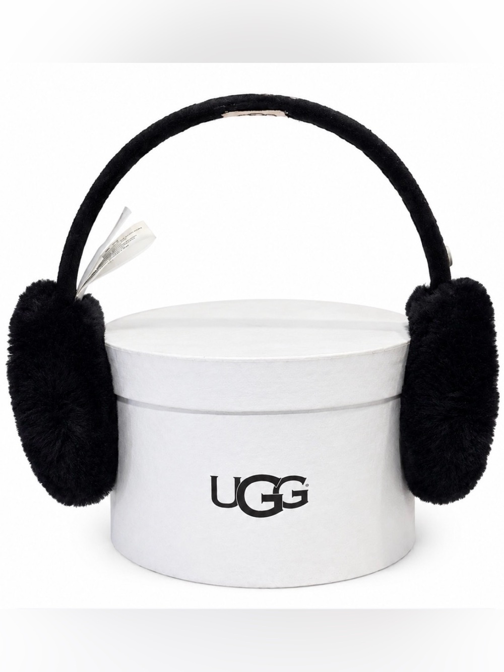 UGG Black Plush Ear Muffs - Cozy Winter